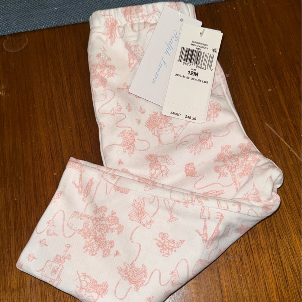 Ralph Lauren Pants Pink Garden Toile